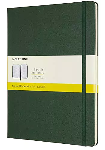 Moleskine Classic Notebook, Taccuino a Quadretti, Copertina Rigida e Chiusura ad Elastico