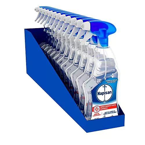 Napisan Spray Disinfettante Multisuperfici, Confezione da 12x750 ml di Disinfettante Spray