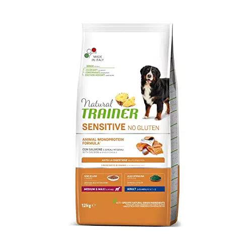 Natural Trainer Sensitive No Gluten Cibo per Cani Adulti con Salmone - 12kg