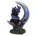 Nemesis Now Sooky Witches U5437T1 - Statuetta con gatto nero e mezzaluna