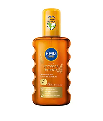 NIVEA Sun - Olio abbronzante con estratto di Carotene e Vitamina E, Protezione solare SPF 6