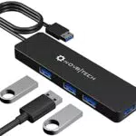NOV8Tech Hub USB 3.0 a 4 porte con cavo esteso da 0
