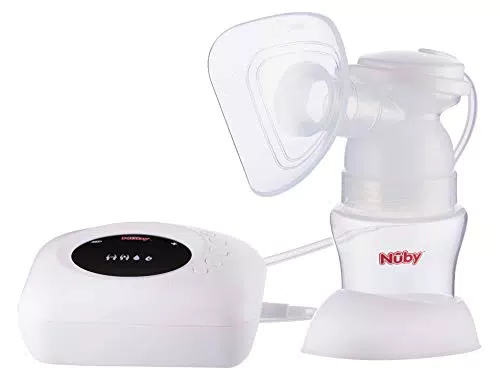 Nuby - Tiralatte Elettrico Con Display Digitale E 4 Programmi Di Estrazione - Portatile E Facile Da Usare - Con Contenitore Raccogli Latte