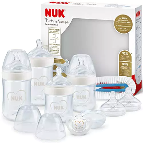 NUK Nature Sense Perfect Start set biberon, 0-18 mesi