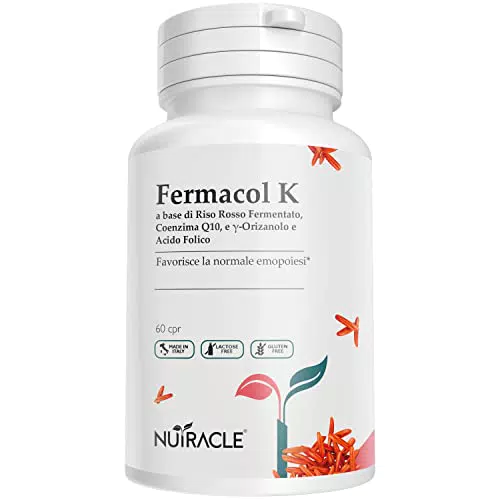 Nutracle Fermacol K 60 compresse 600 mg - Integratore Colesterolo con Riso Rosso Fermentato