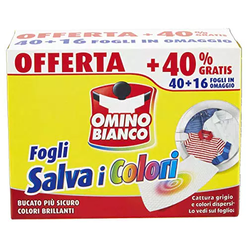 Omino Bianco - Fogli Salva Colore, 56 fogli