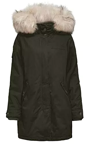 Only Onlmay Fur Canvas CC Otw-Parka Giacca, Rosin