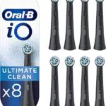 Oral-B iO Testine Di Ricambio Ultimate Clean Nere, Confezione Da 8 Pezzi