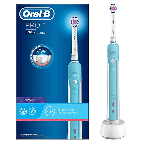 Oral-B Pro 1-700 Spazzolino Elettrico, Sensore di Pressione, Ideale per Denti Sensibili