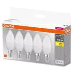 OSRAM LED BASE Classic B40, lampade LED a filamento smerigliato in vetro per base E14