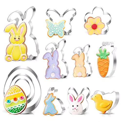 Stampi per Biscotti di Pasqua in Acciaio Inossidabile (12 Pezzi)