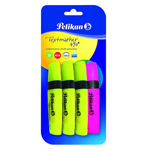 Pelikan Evidenziatori Confezione Risparmio da 4 Pezzi