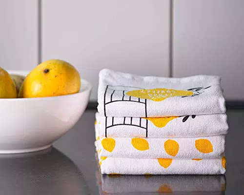 Penguin Home Set di 4 Strofinacci in Spugna, Colore Pois, 100% Cotone