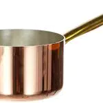 Pentole Agnelli Linea Rame Casseruola Alta con Manico Inox, Marrone, 16 cm