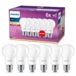 Philips Lampadina LED Goccia, 6 Pezzi, Equivalente a 60W