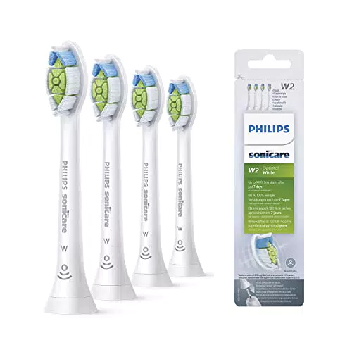 Philips Sonicare, Pack da 4 Testine di Ricambio W2 Optimal White Standard