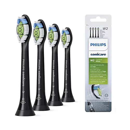 Philips Sonicare HX6064/11 Pack da 4 Testine di Ricambio W2 Optimal White Standard per Spazzolino Elettrico Sonico