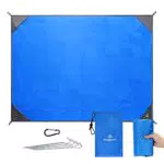 PHILORN Grande Coperta da Picnic Tasca con 4 Picchetti Impermeabile Ultraleggero