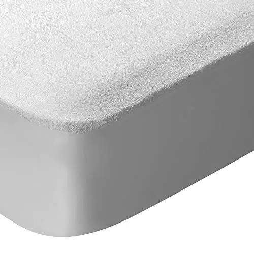 Pikolin Home - Coprimaterasso in spugna impermeabile, 120 x 190/200, bianco