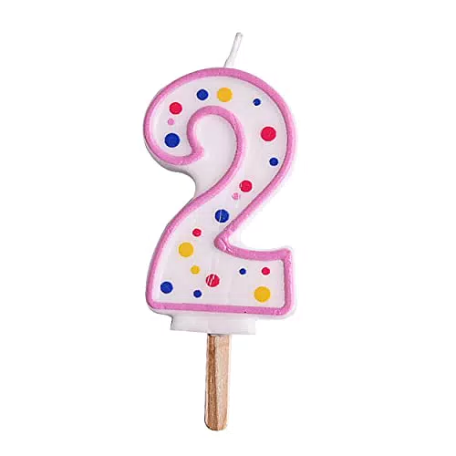 Candela a forma di numero 2 per torta di compleanno