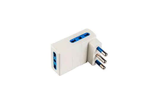 Poly Pool PP2352S PP2352 Adattatore Salvaspazio Triplo Spina 16A Grande 3 Prese Bivalenti Fuori ASSE