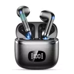 POMUIC Cuffie Bluetooth, Auricolari Bluetooth 5.3 Stereo HiFi con 2 HD Microfono