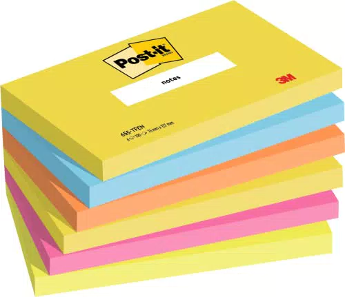 Post-it Foglietti, Collezione Energetic, Confezione da 6 blocchetti