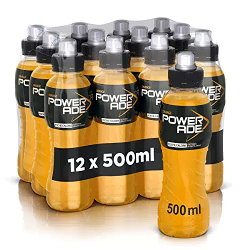 Powerade Orange Sport Drink 12 Bottiglie da 500 ml, Bevanda Isotonica