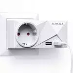 AONOKA - Presa USB Multipla da Parete con 2 USB, 1 Prese Schuko