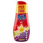 Pril Gel All In One Limone e Lime Detersivo Lavastoviglie Liquido Multi-Azione Sporco Difficile