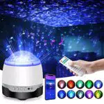 Ranipobo, Luce notturna a LED con telecomando e altoparlante musicale Bluetooth Proiettore Stelle
