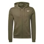 Reebok Identity Fleece Zip-Up, Top con Cappuccio Uomo