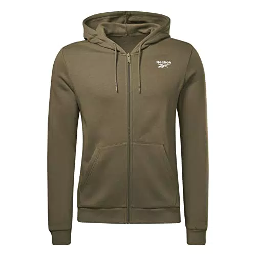 Reebok Identity Fleece Zip-Up, Top con Cappuccio Uomo