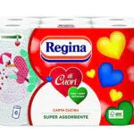 Regina di Cuori - 6 Rotoli di Carta Cucina, 50 Fogli super Assorbenti a 2 veli