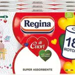 Regina di Cuori Carta Cucina, Confezione da 18 Rotoli a 2 veli