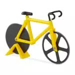 Relaxdays Rotella per Pizza a Forma di Bici Acciaio Inox