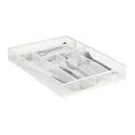 Relaxdays - Portaposate da Cassetto in Metallo, 6 Scomparti