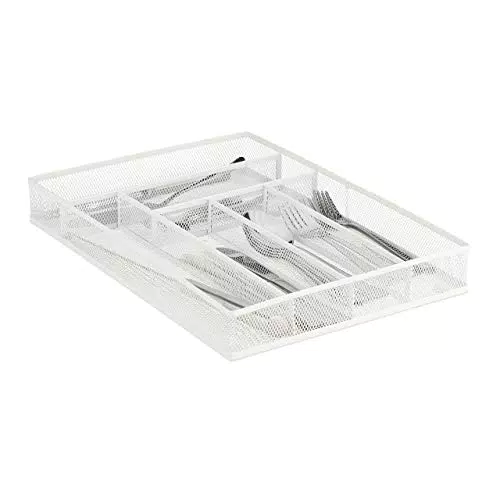 Relaxdays - Portaposate da Cassetto in Metallo, 6 Scomparti