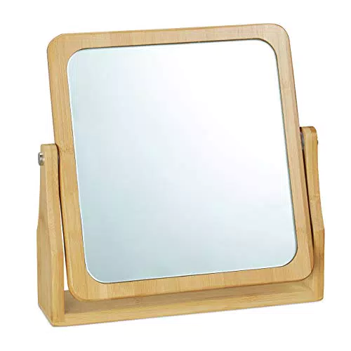 Relaxdays Specchio Trucco, Orientabile a 360°, Rettangolare