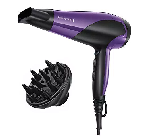 Remington Asciugacapelli con Ioni, 3 Temperature, 2 Velocità
