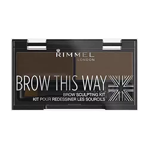 Rimmel London Kit Sopracciglia Brow This Way - Sopracciglia Perfette in 3 Step - Dark Brown - 17.2 g