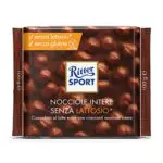 RITTER SPORT Nocciole Intere Senza Lattosio, Tavoletta di Cioccolato Al Latte Extra Con Nocciole Intere