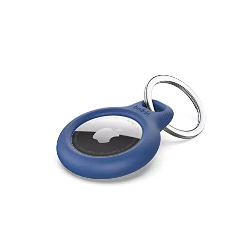 Belkin Custodia per AirTag con anello portachiavi Blu