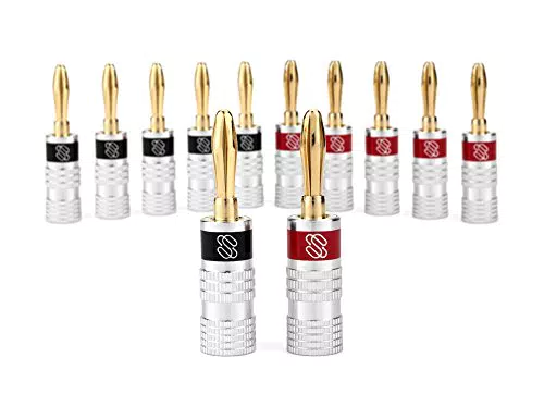 Sewell Banana Plugs Banana Oro, Argento cavo di collegamento
