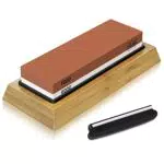 SHAN ZU Pietra per Affilare 2-in-1 con Stand Silicone Antiscivolo