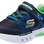 Skechers Flex-glow-90542l, Sneaker Uomo, Nero Black Blue Lime Bblm