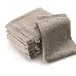 SLEEPZEN Guanti da bagno cotone biologico - Beige - Set di 6