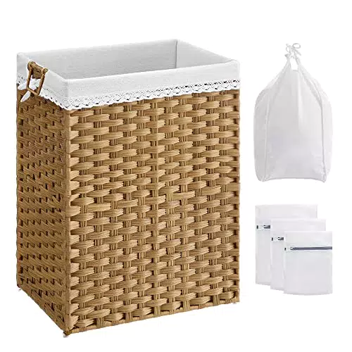 SONGMICS Cesta Portabiancheria 90L, Cesto Biancheria Sporca