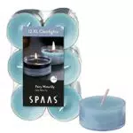 Spaas - 12 maxi candele profumate in tazza trasparente trasparente