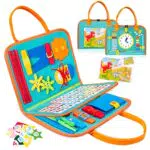 SPLAKS Busy Board per Bambini, 3 Strati Giochi Montessori 1 Anni